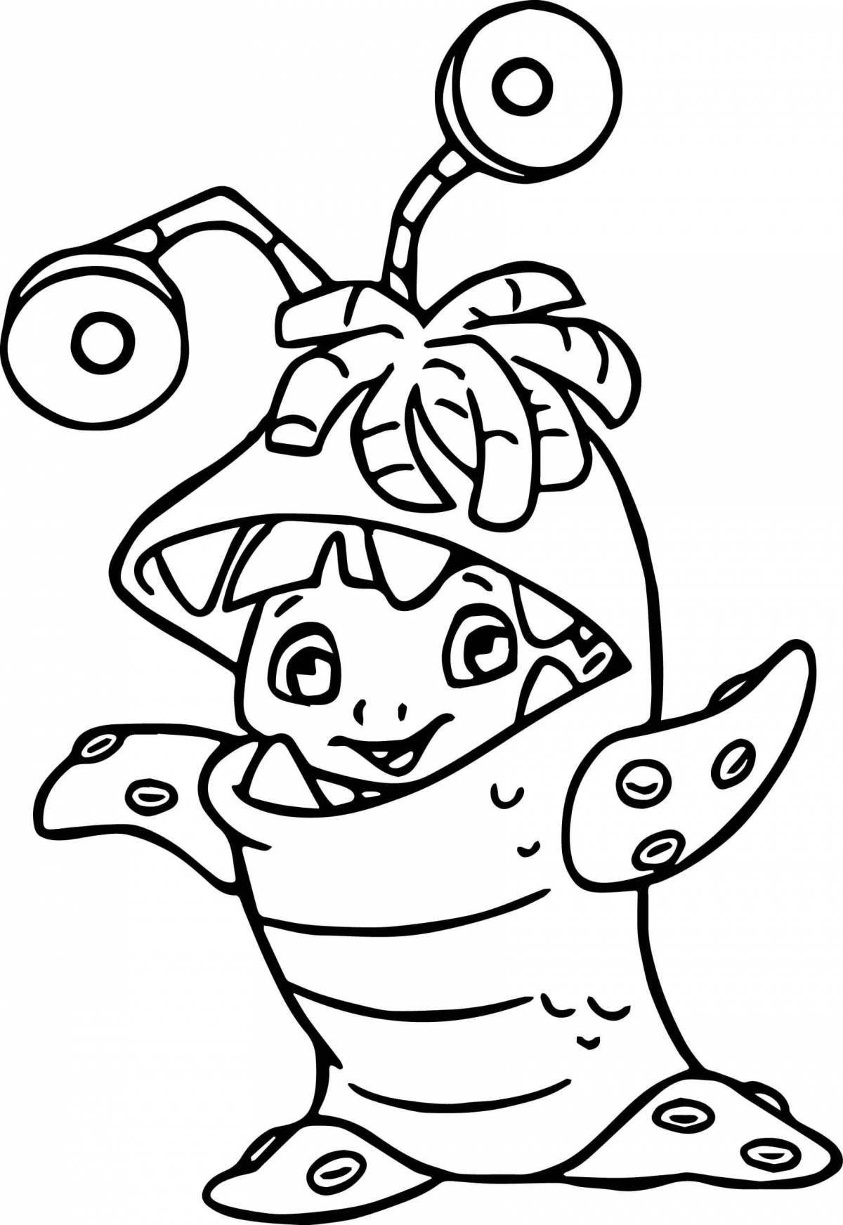 Adorable alien coloring pages for kids