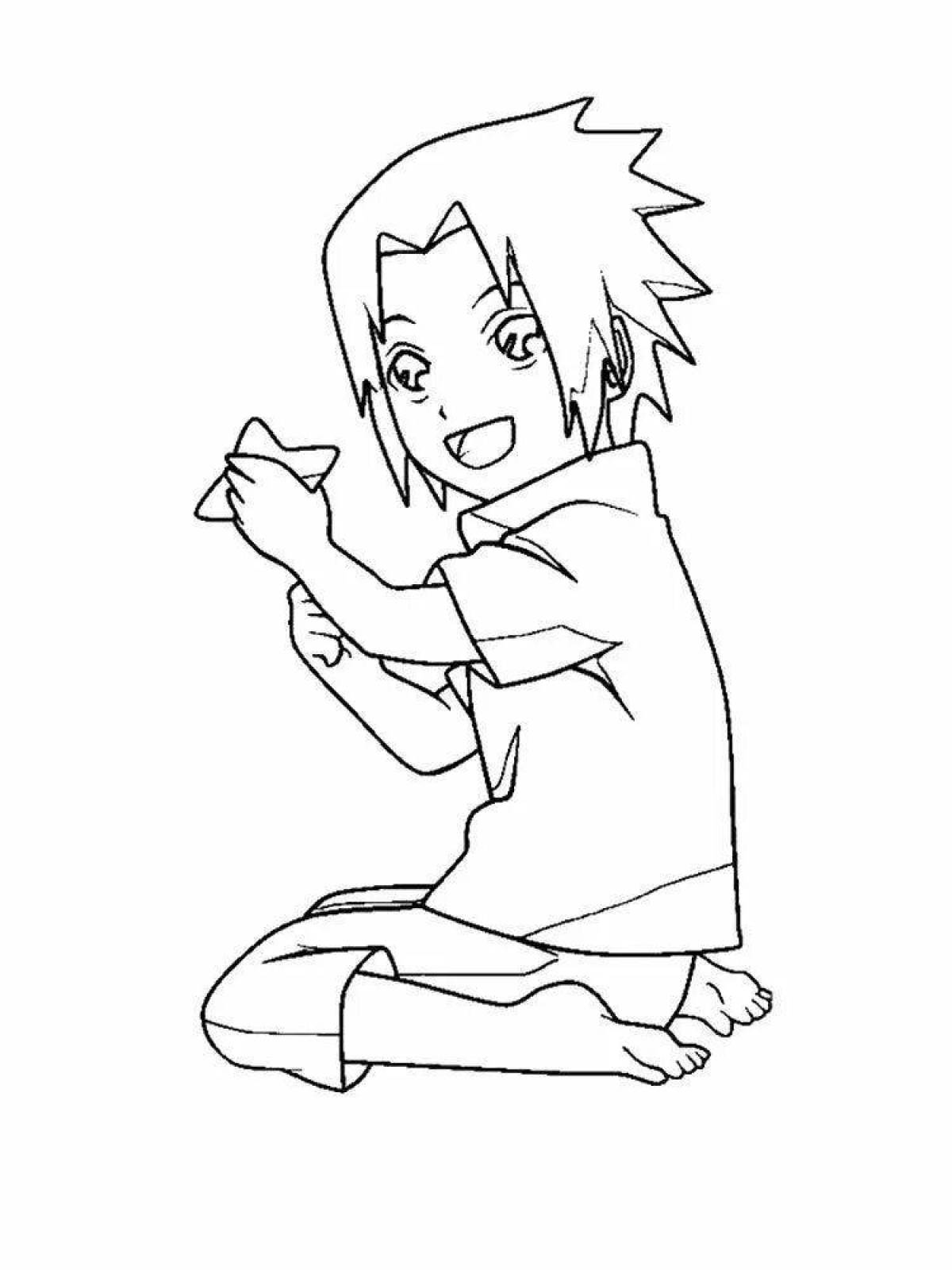 Attractive naruto and sasuke coloring pages