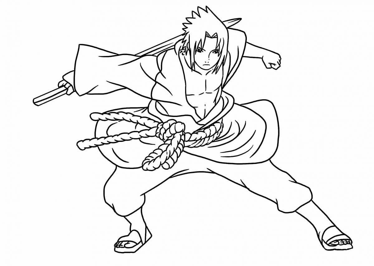 Coloring pages naruto and sasuke