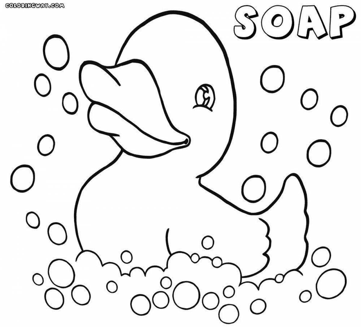 Bright soap coloring for preschoolers