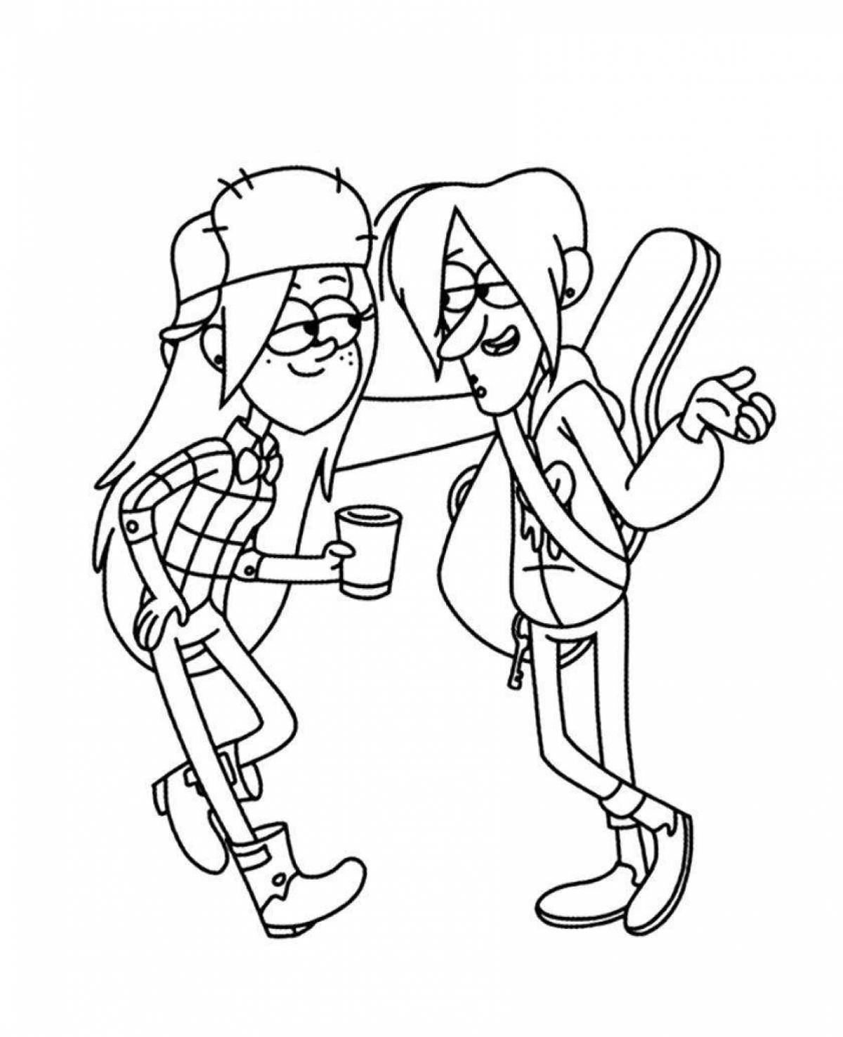 Wendy's Gravity Falls Coloring Page
