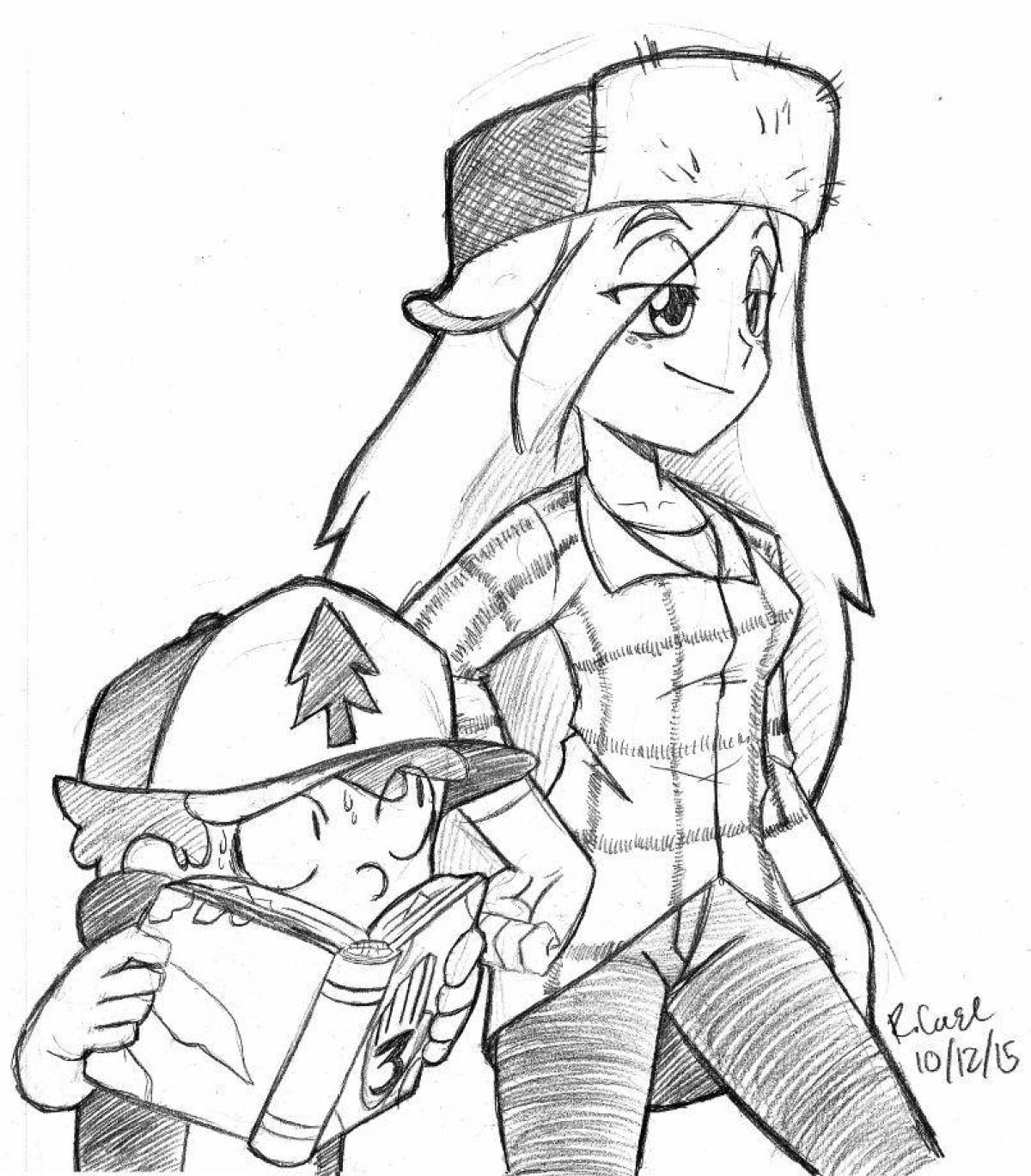 Wendy's dazzling gravity falls coloring book