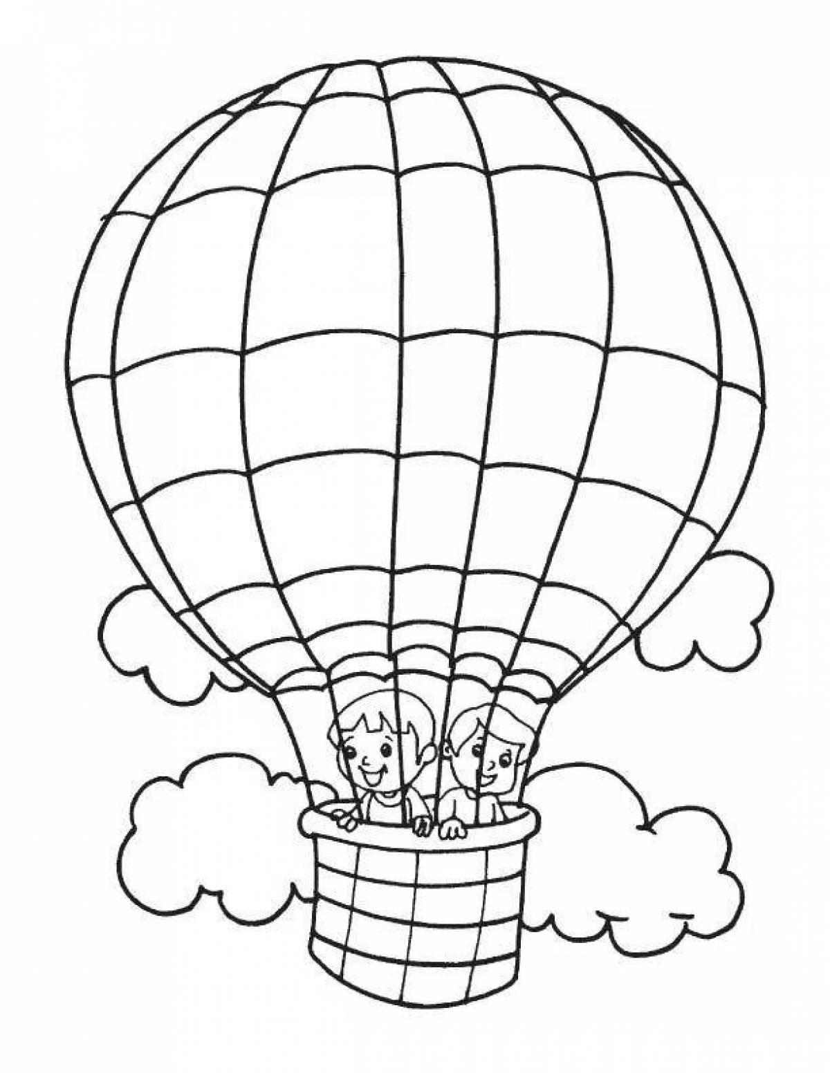 Fun coloring book with balloons for kids