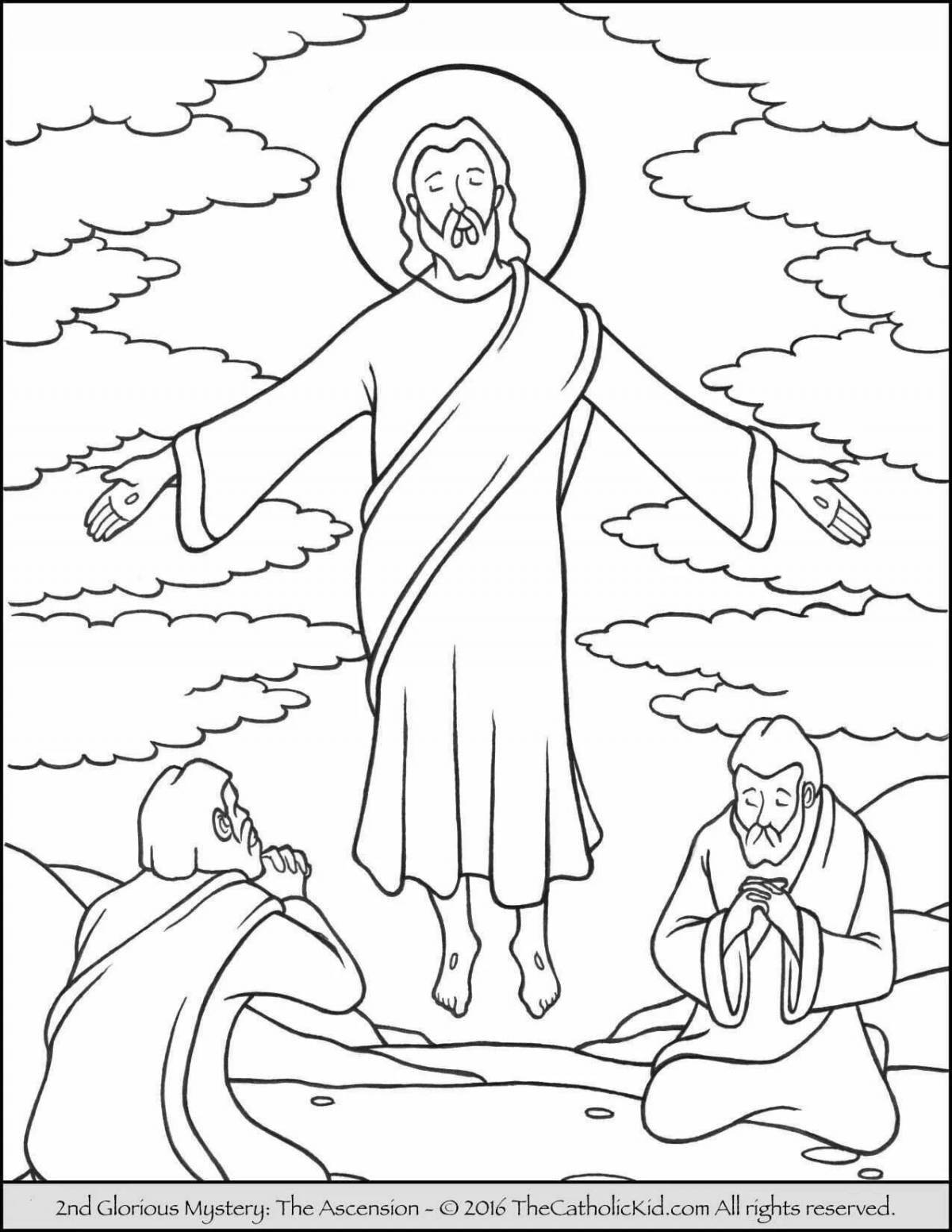 Large coloring book baptism for orthodox children