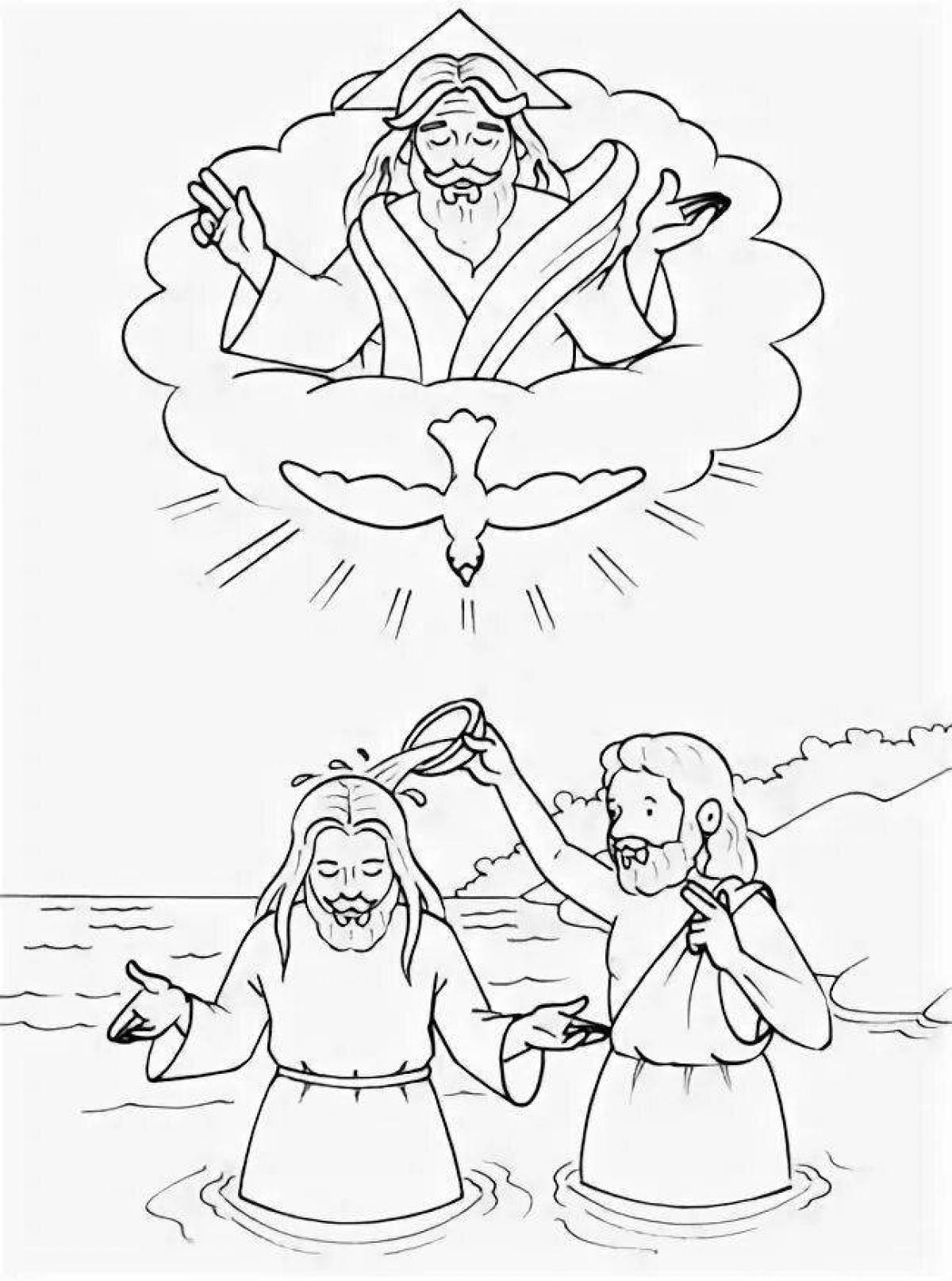 Great baptism coloring for Orthodox children