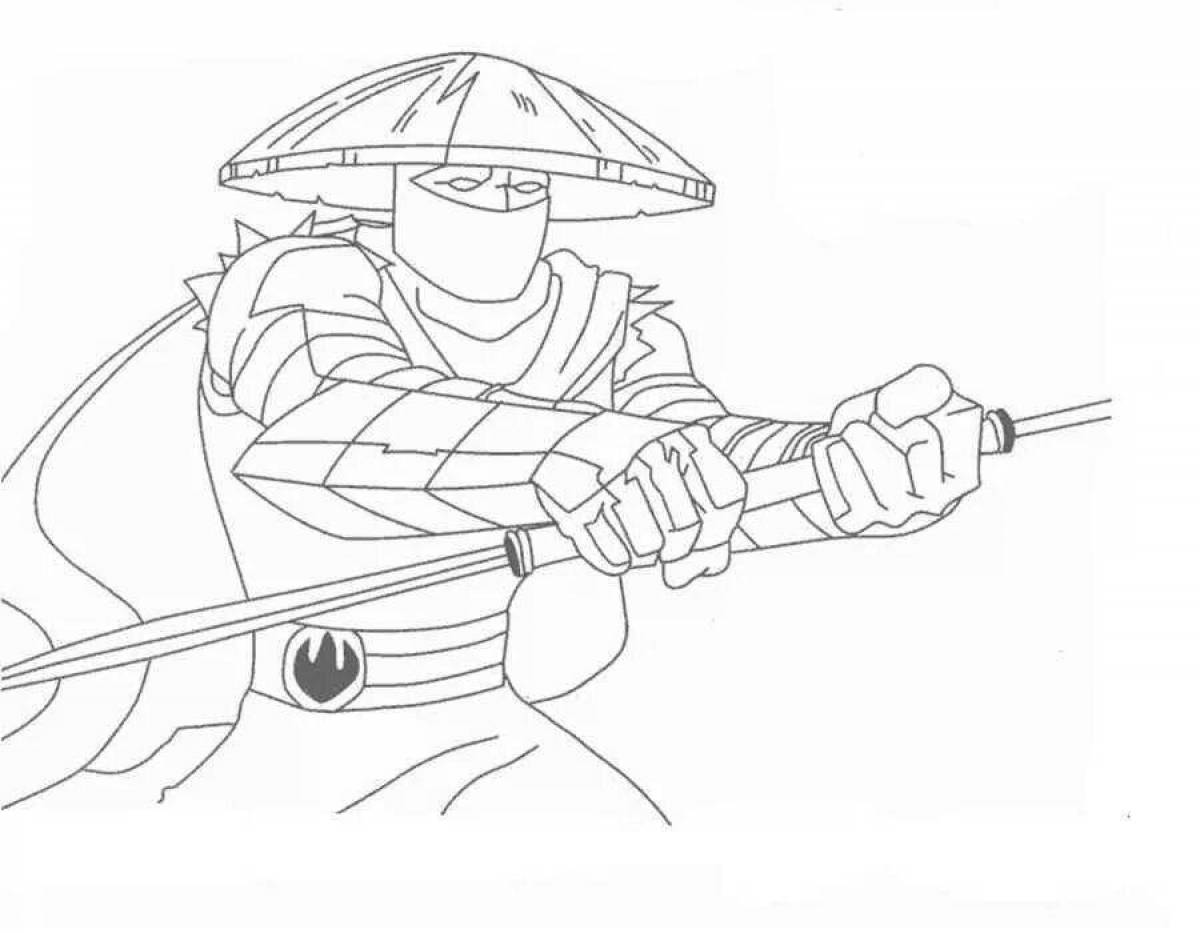 Ninja coloring page for kids