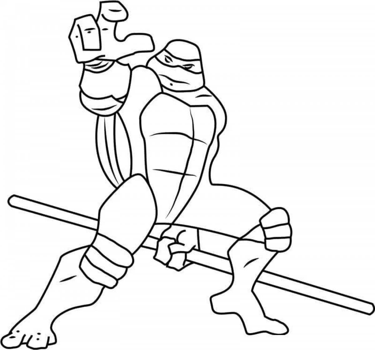 Animated ninja coloring pages for kids