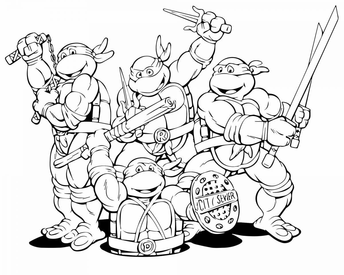 Awesome ninja coloring pages for kids