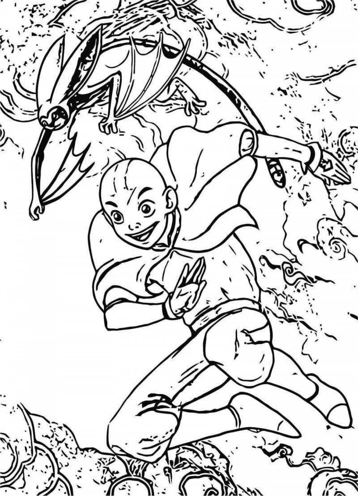 Adorable Avatar: The Last Airbender Coloring Page