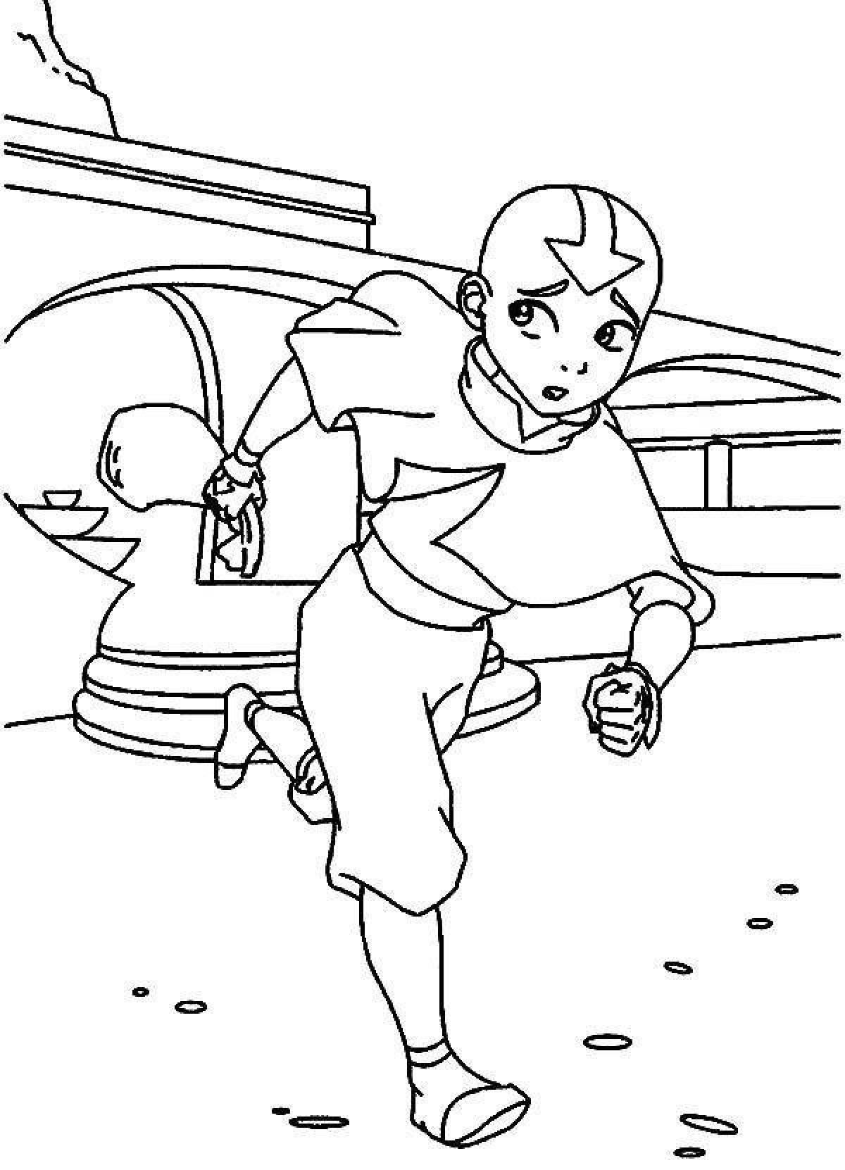 Radiant avatar: the legend of aang coloring page