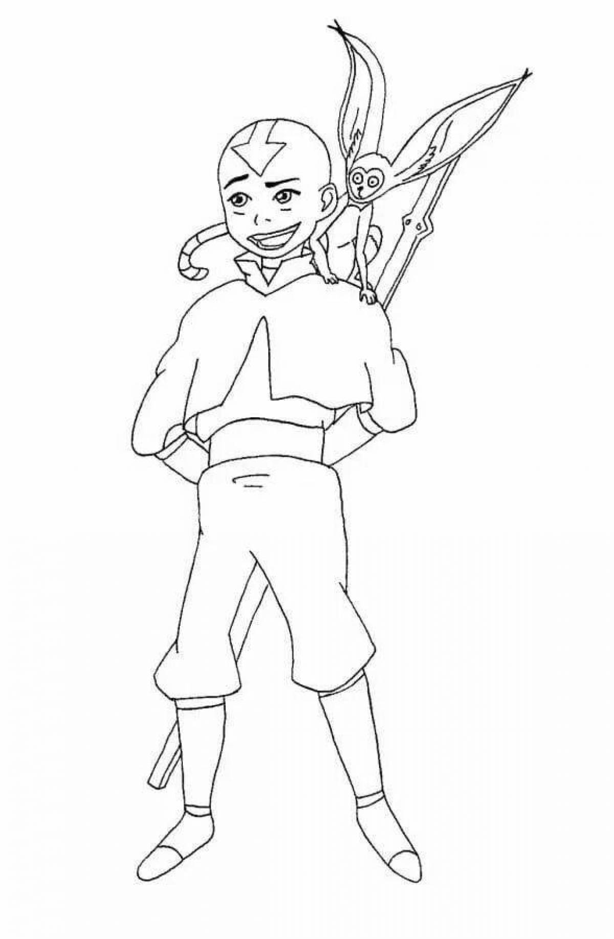 The Last Airbender coloring book avatar