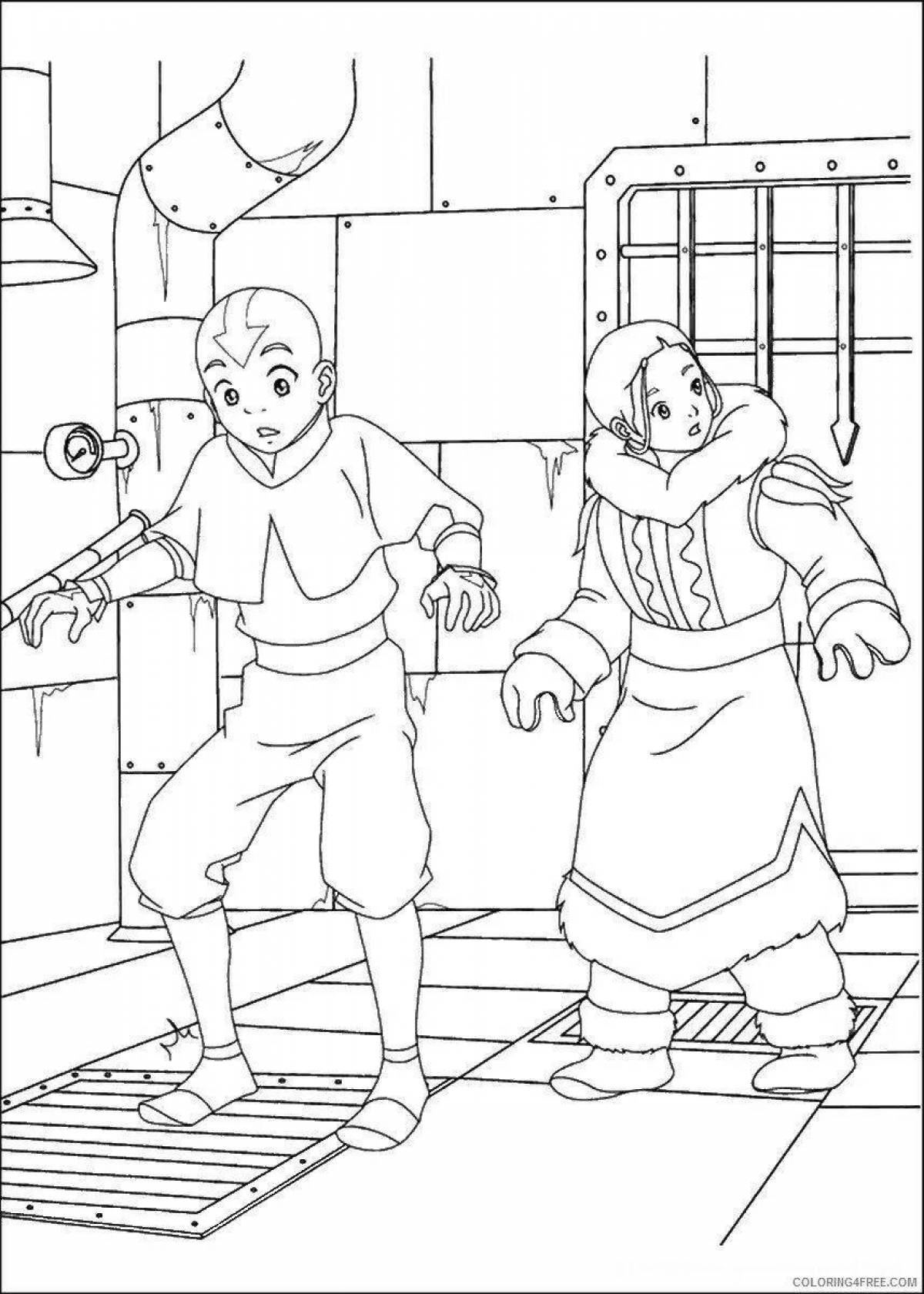 Fun Avatar Coloring Page The Last Airbender