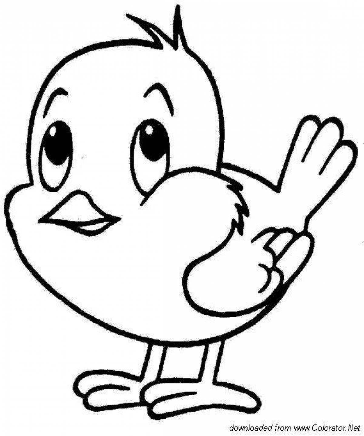 Cute sparrow coloring pages for kids