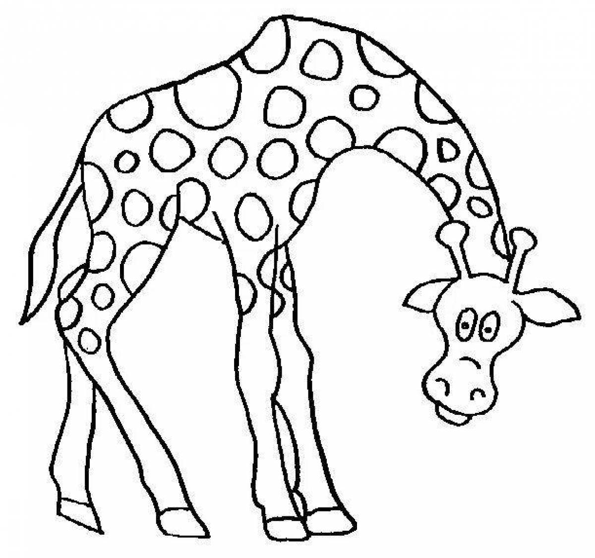 Great coloring giraffe for kids