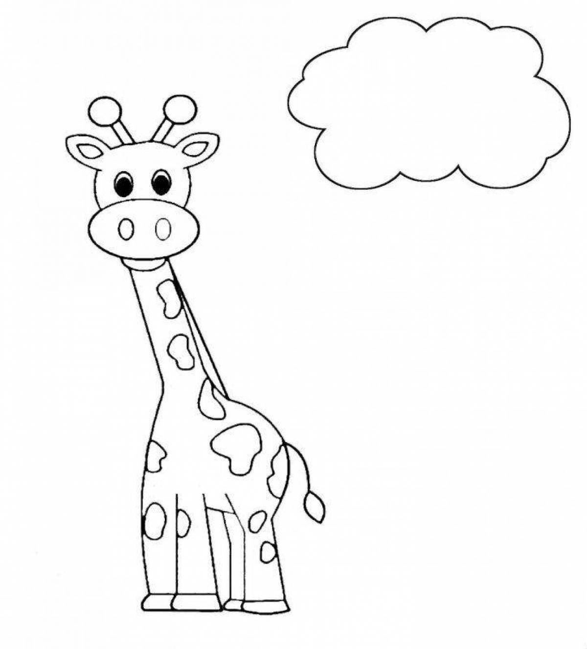 Exciting giraffe coloring book for kids