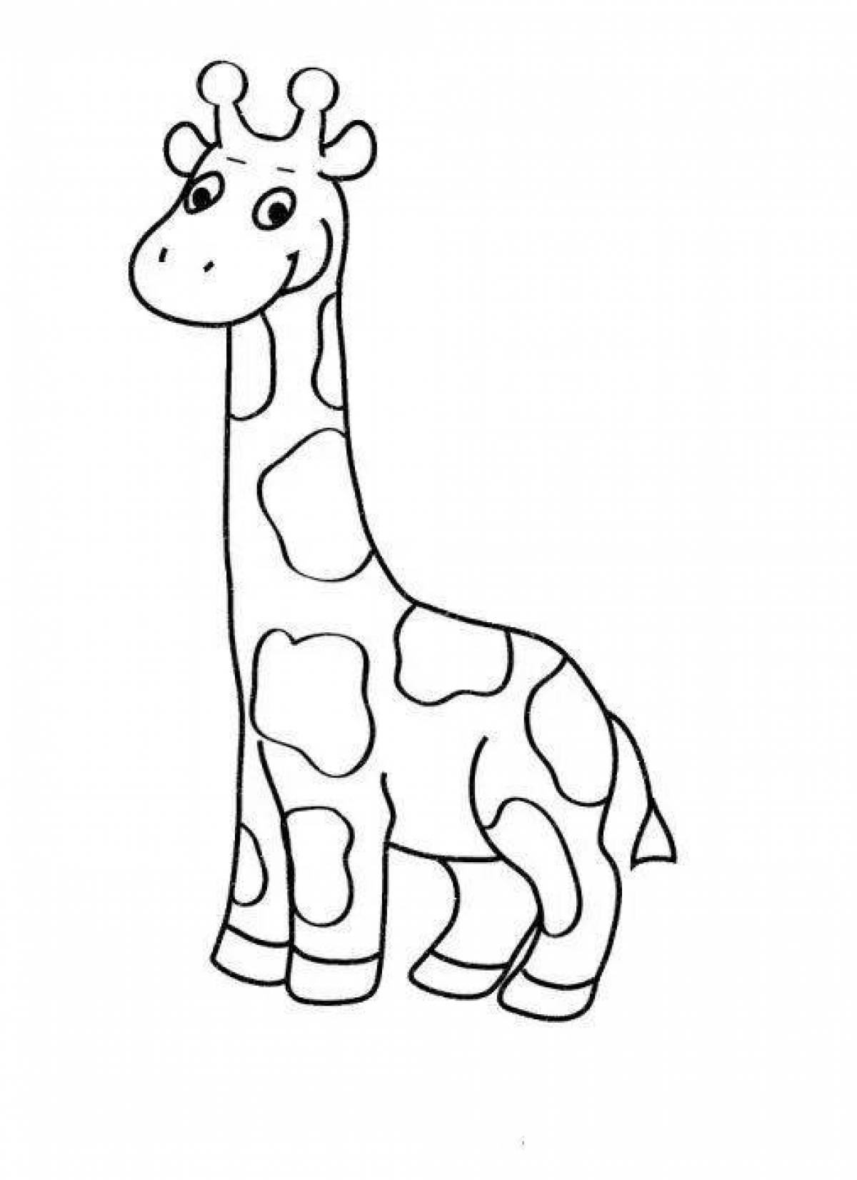 Буйный жираф раскраски для детей