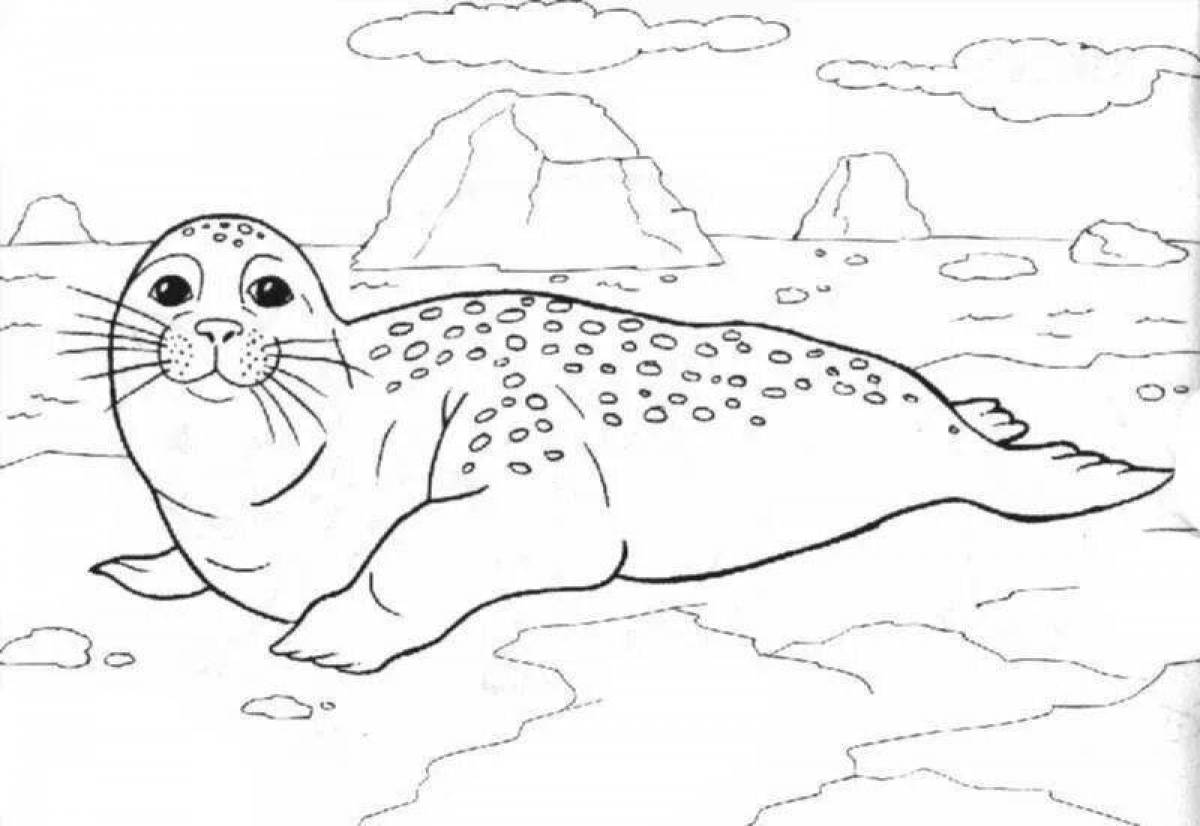 Beautiful coloring pages animals of cold countries for preschoolers
