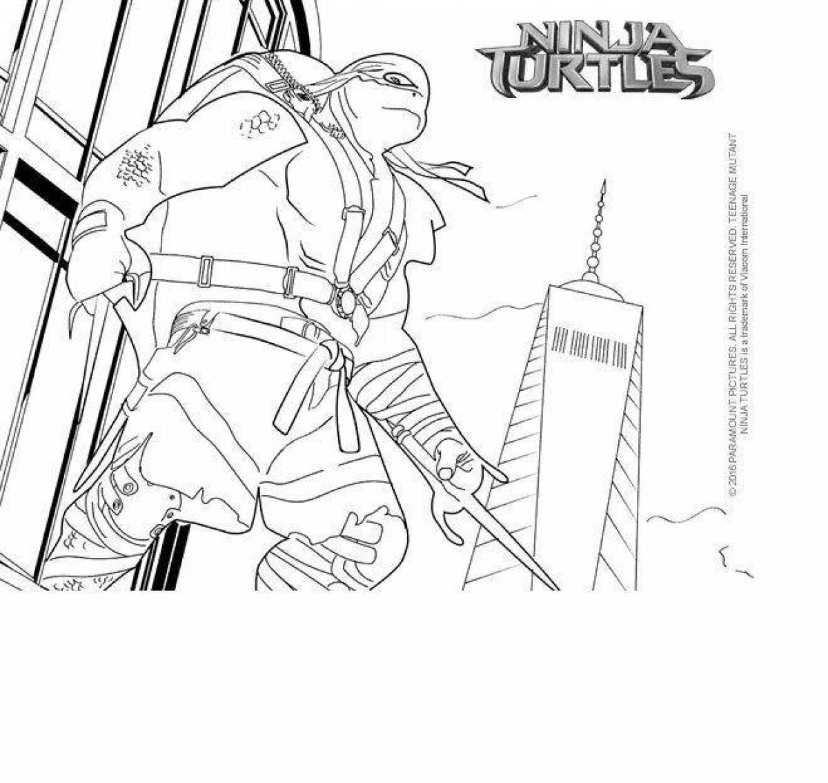 Teenage Mutant Ninja Turtles movie coloring page