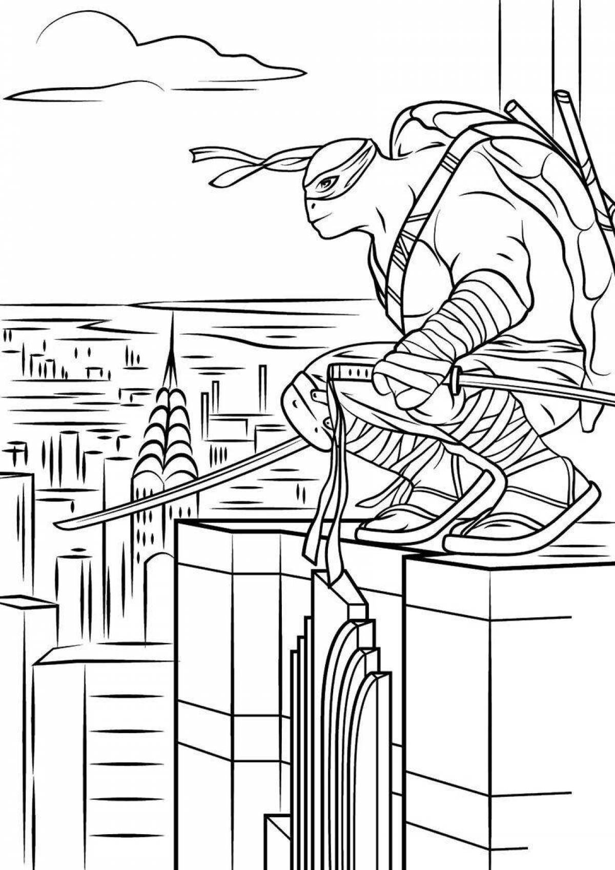 Incredible Teenage Mutant Ninja Turtles Coloring Page