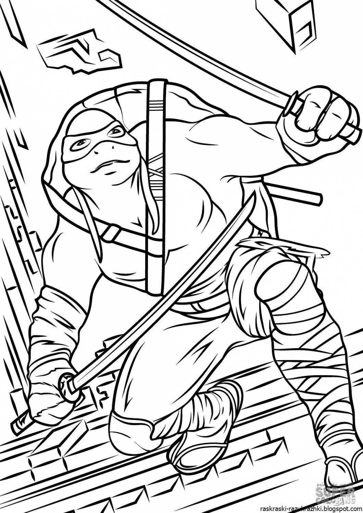 Gorgeous Teenage Mutant Ninja Turtles coloring page