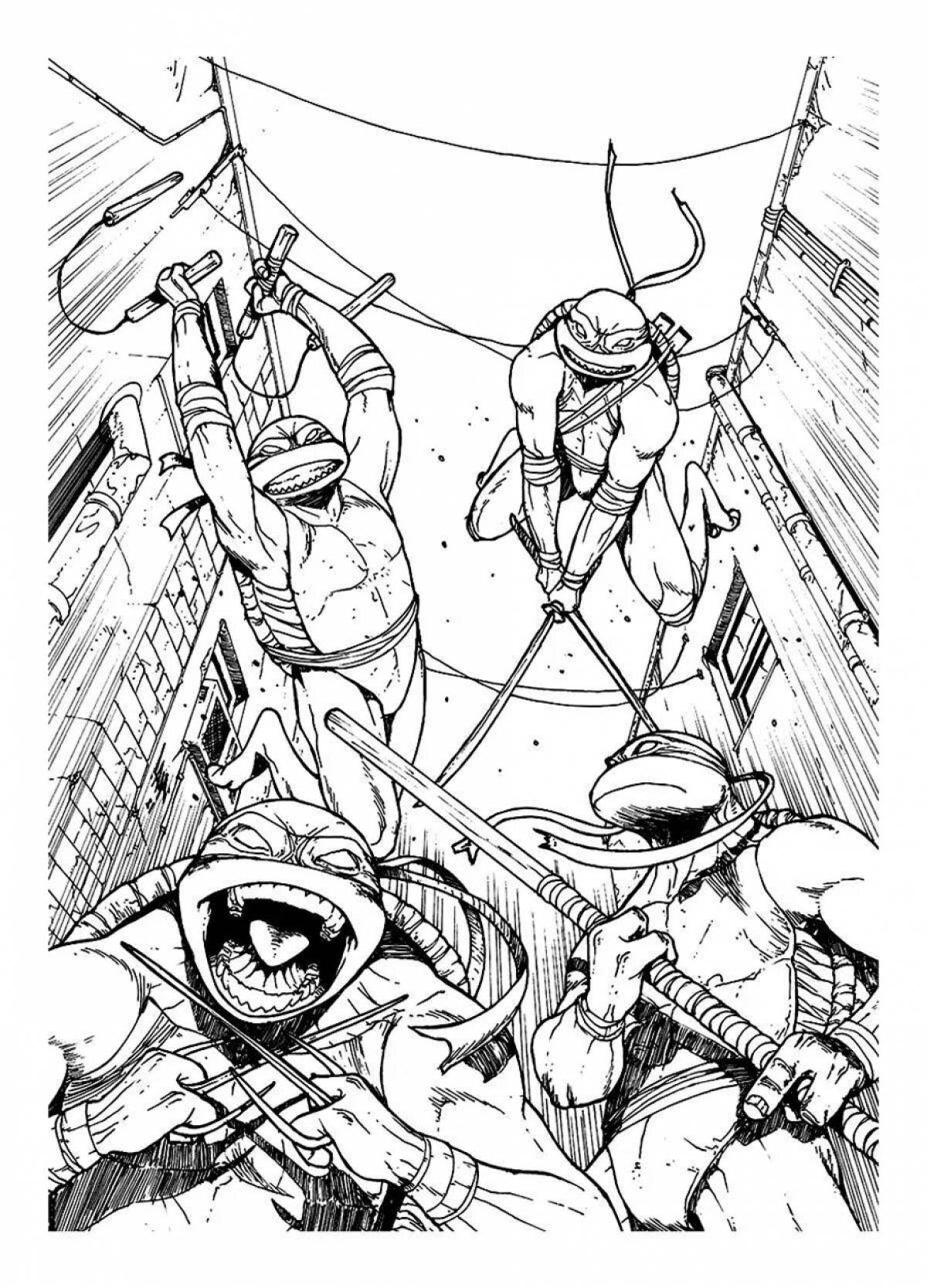 Awesome Teenage Mutant Ninja Turtles from Coloring Book