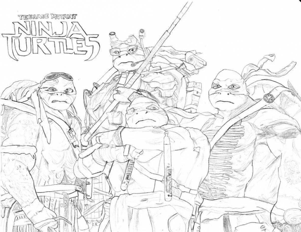 Раскраски из мультфильма Черепашки-ниндзя (Ninja Turtles) скачать