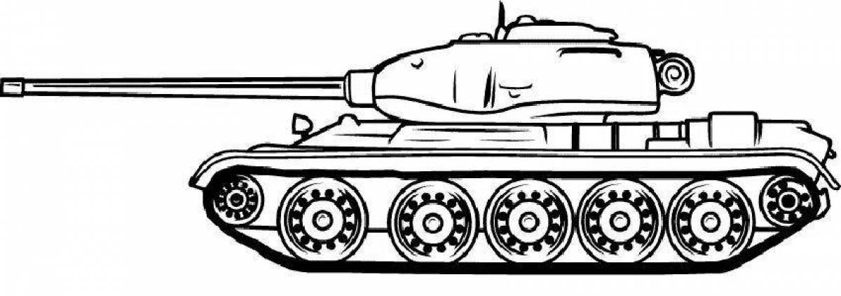 Раскраска танк т 34 для детей