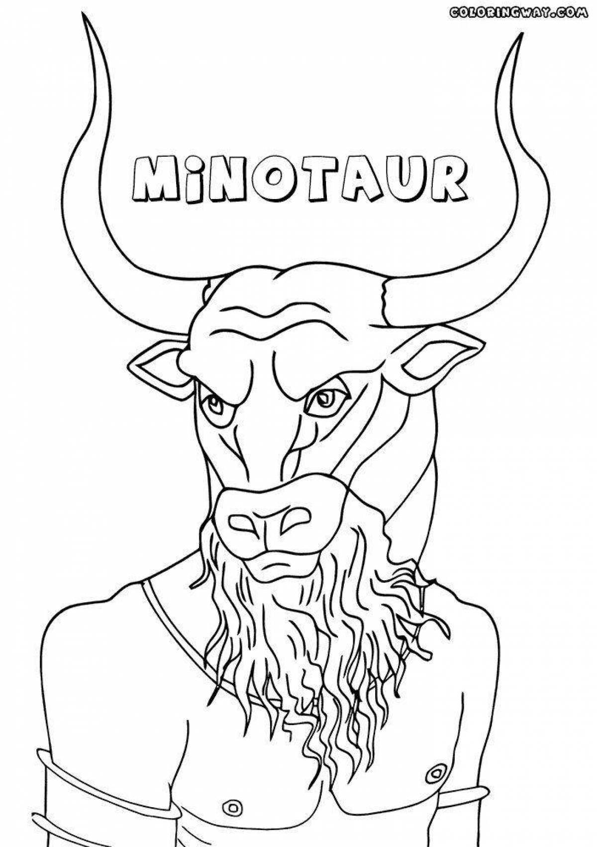 Fun coloring Minotaur