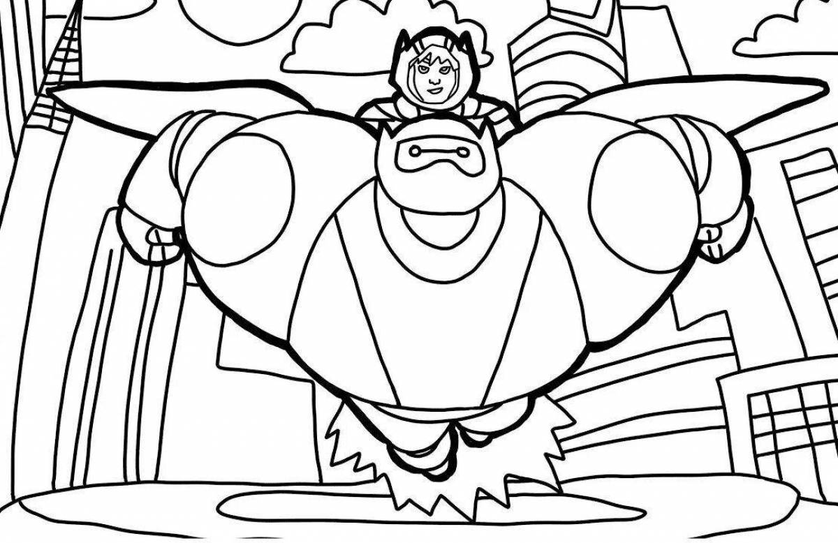 Baymax Fairy Coloring Page