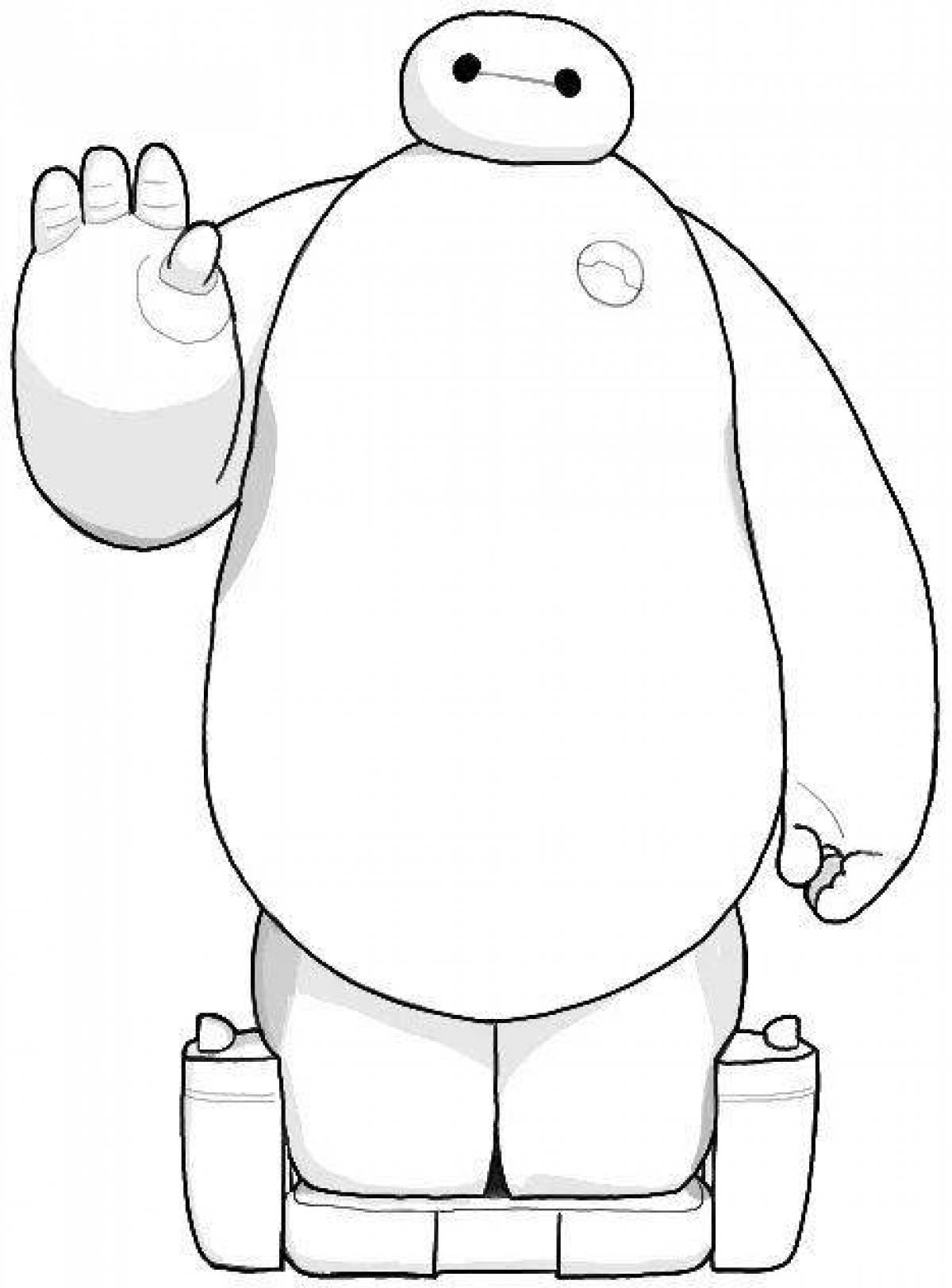 Amazing baymax coloring page