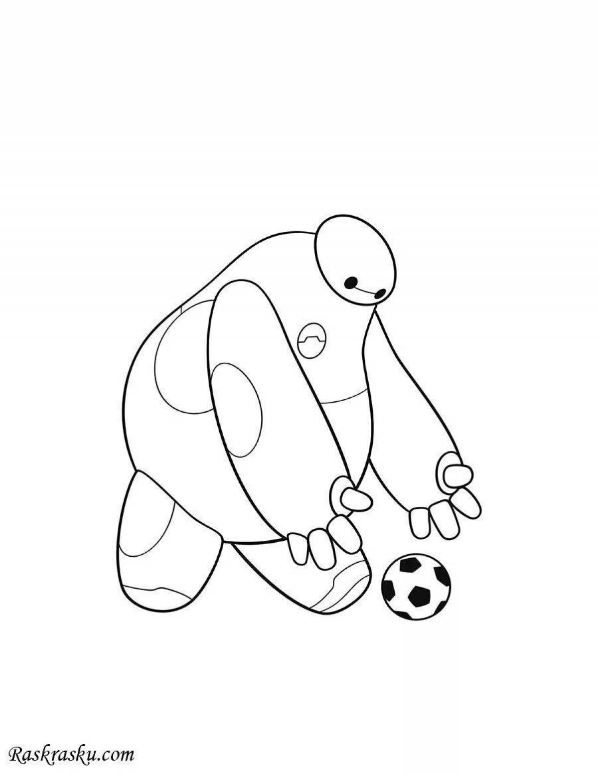 Dazzling Baymax Coloring Page