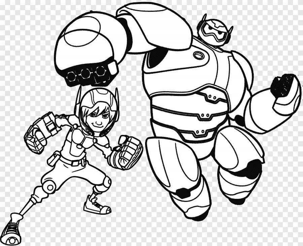Radiant Baymax Coloring Page