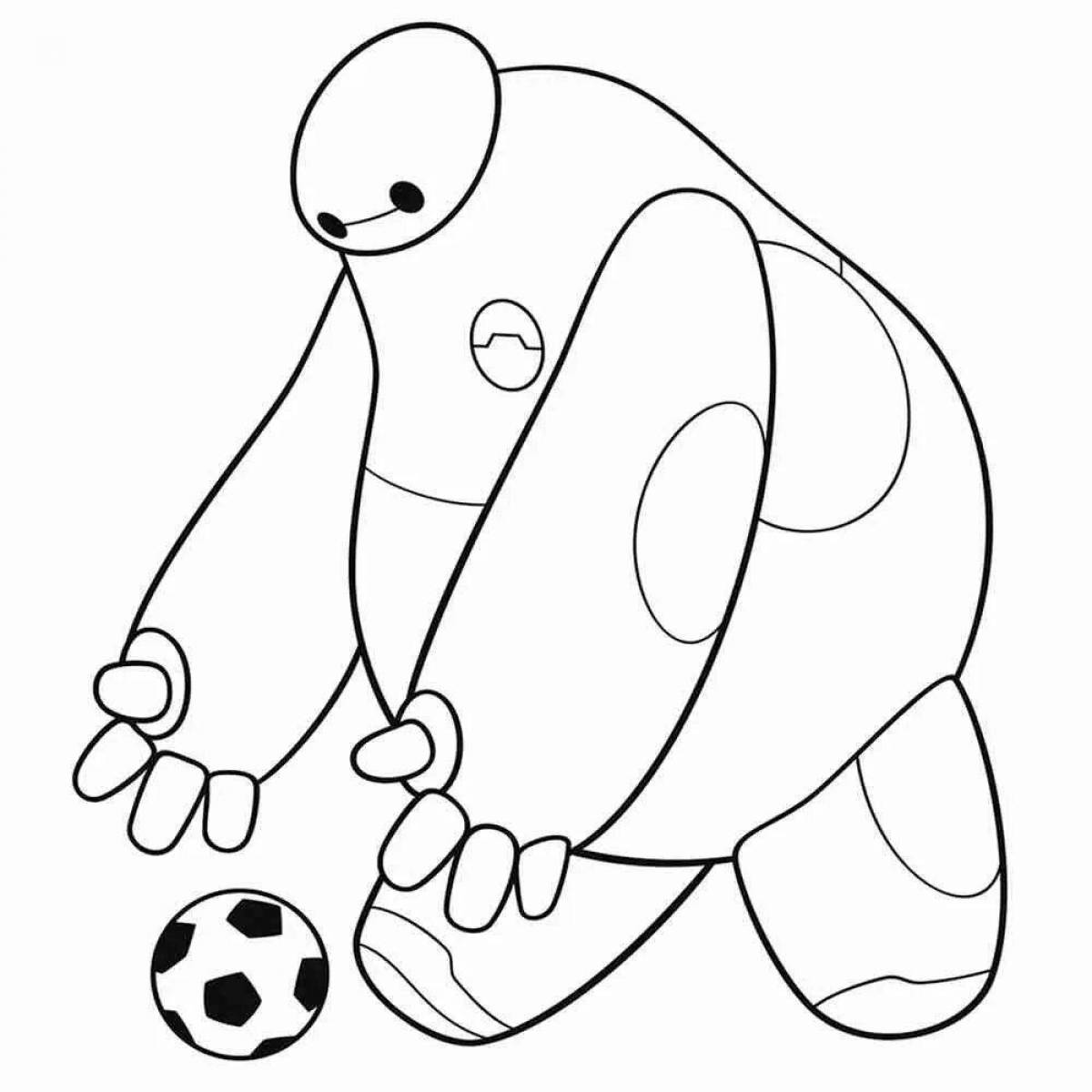 Glowing Baymax coloring page