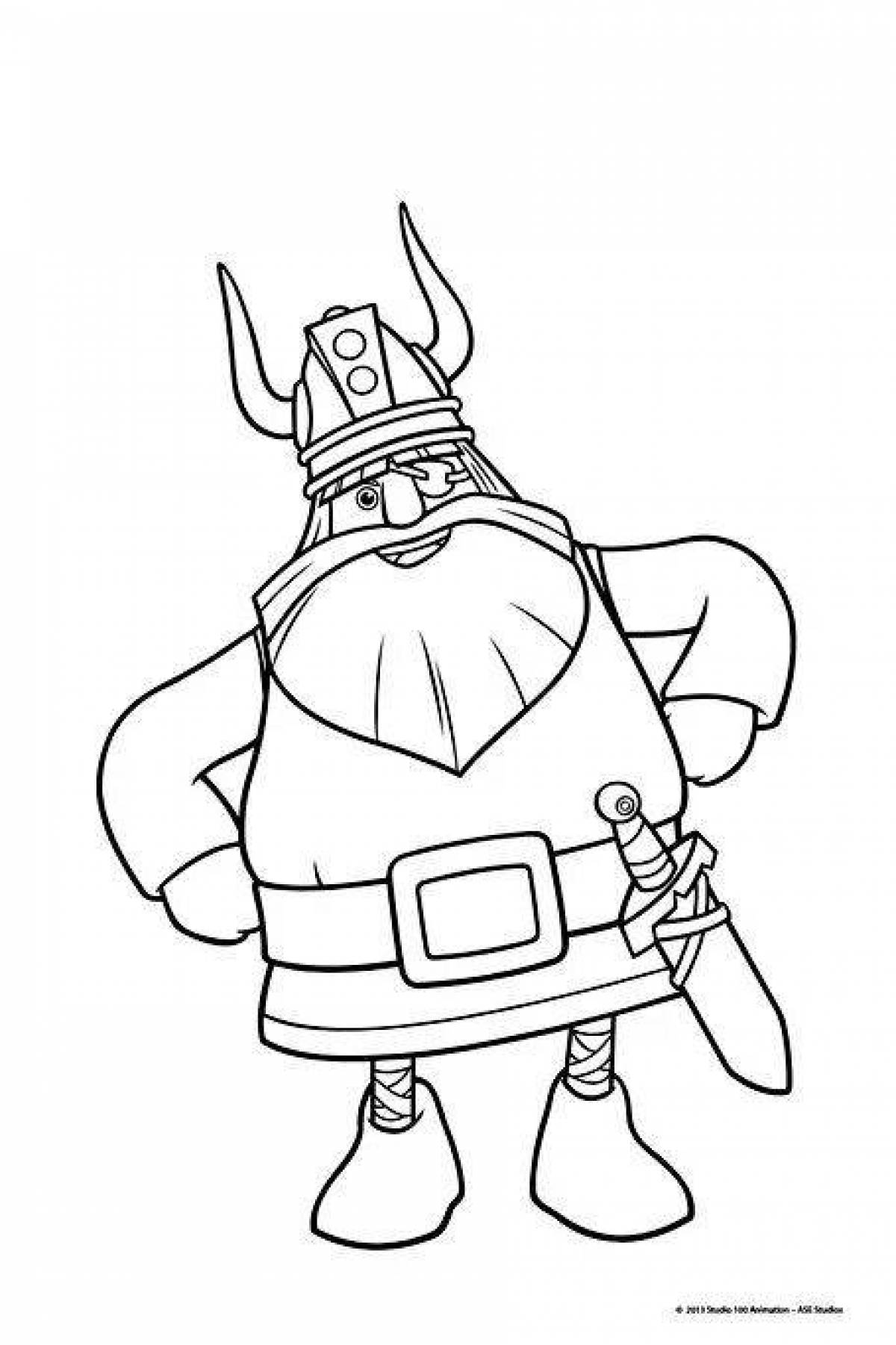 Viking coloring page