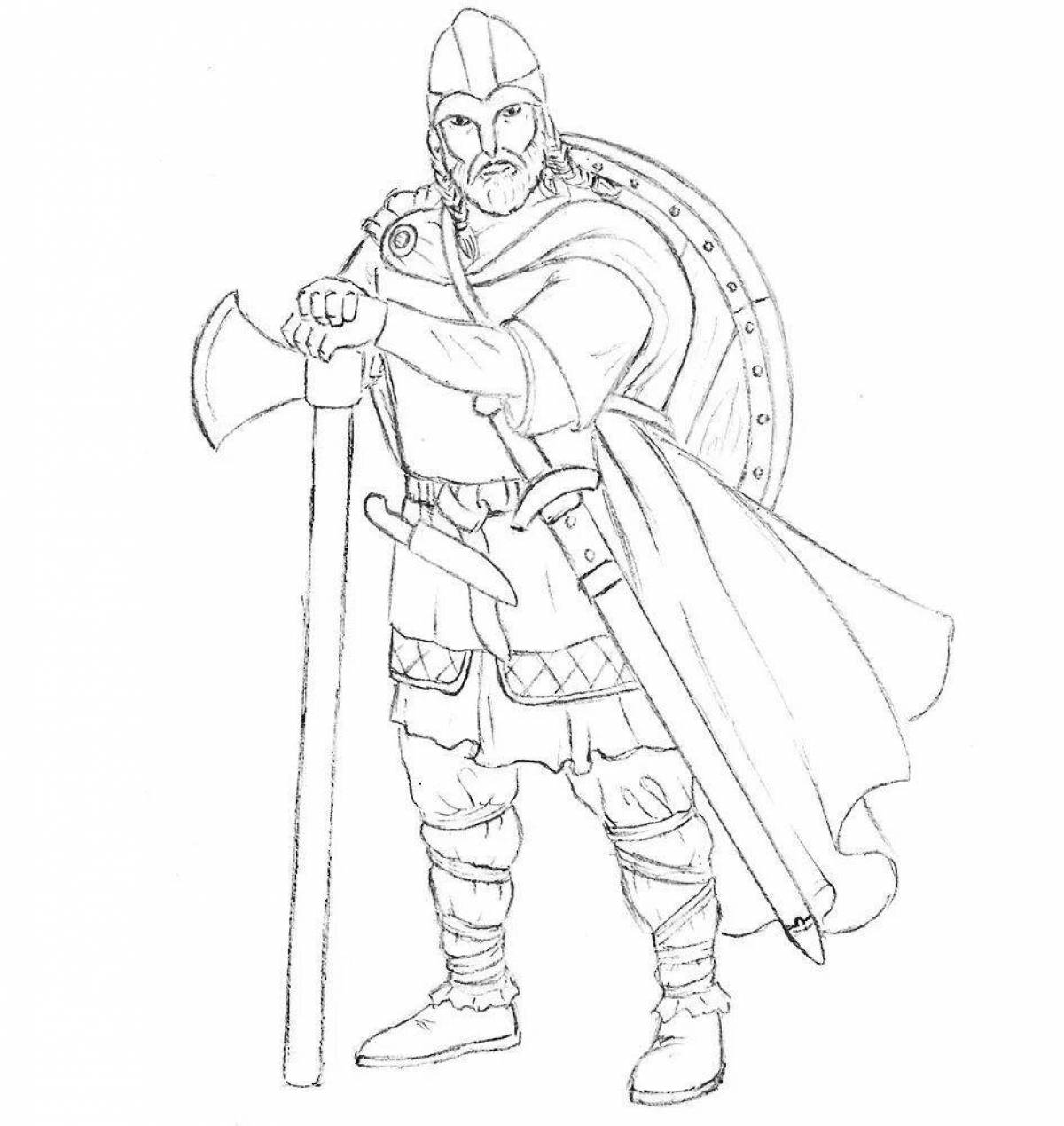 Great viking coloring page