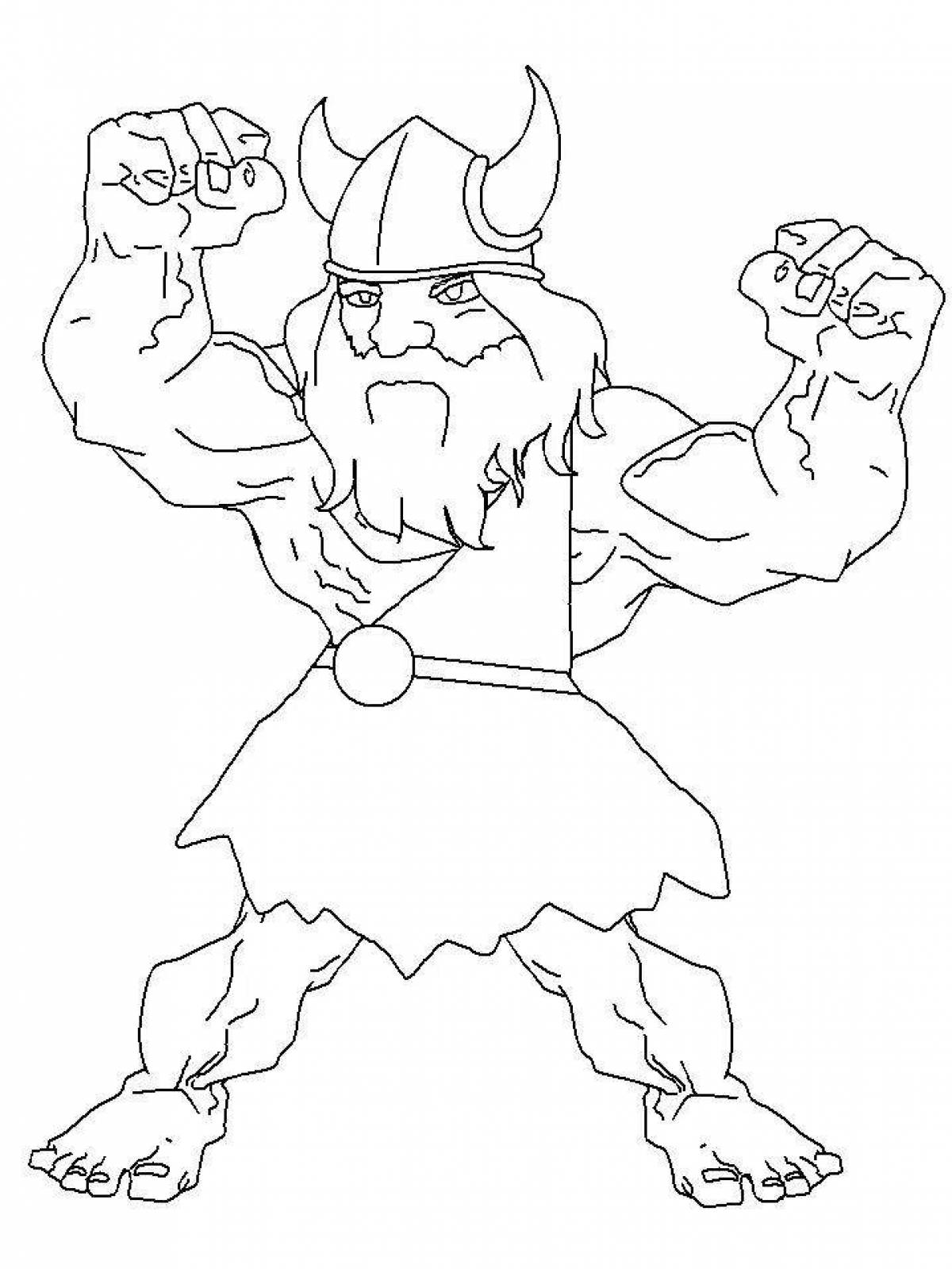 Luxury viking coloring page
