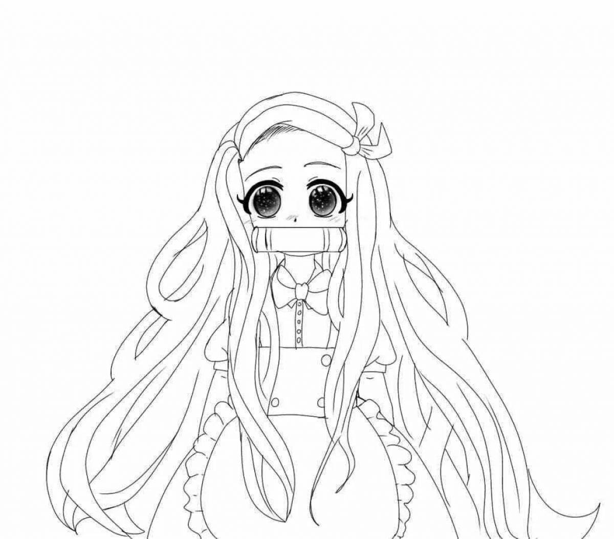 Nezuko Lucky Coloring Page