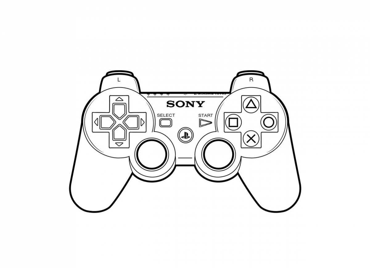 Colorful console coloring page