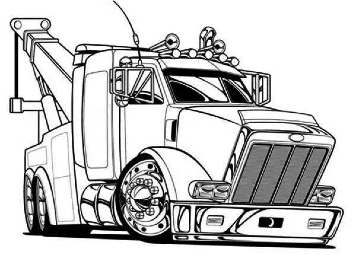Shiny Tractor Coloring Page