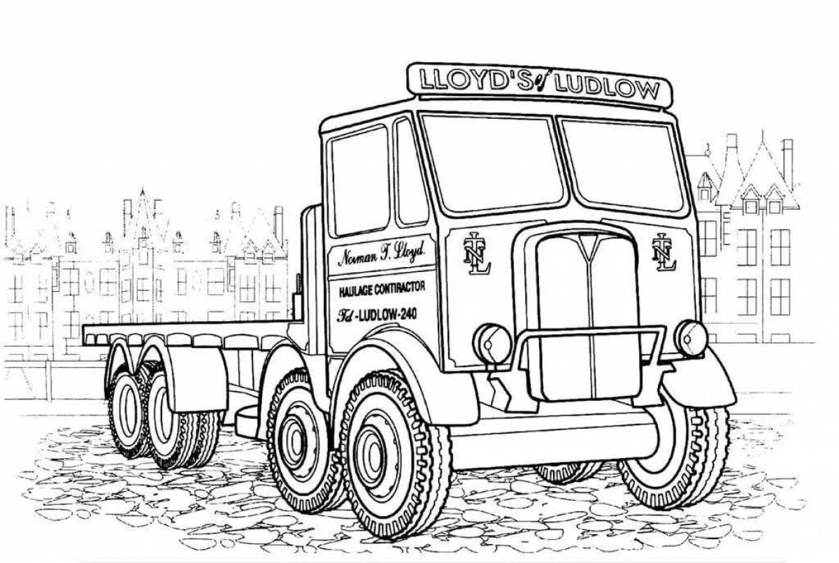 Charming tractor coloring book
