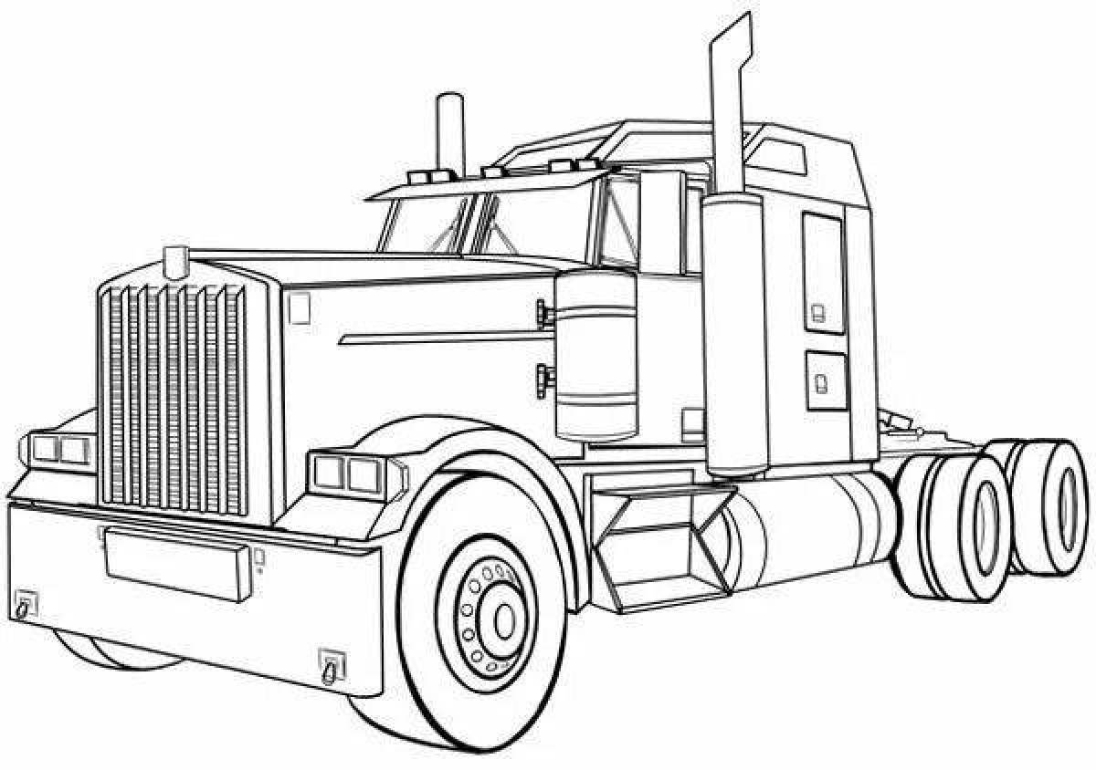 Coloring page funny tractor