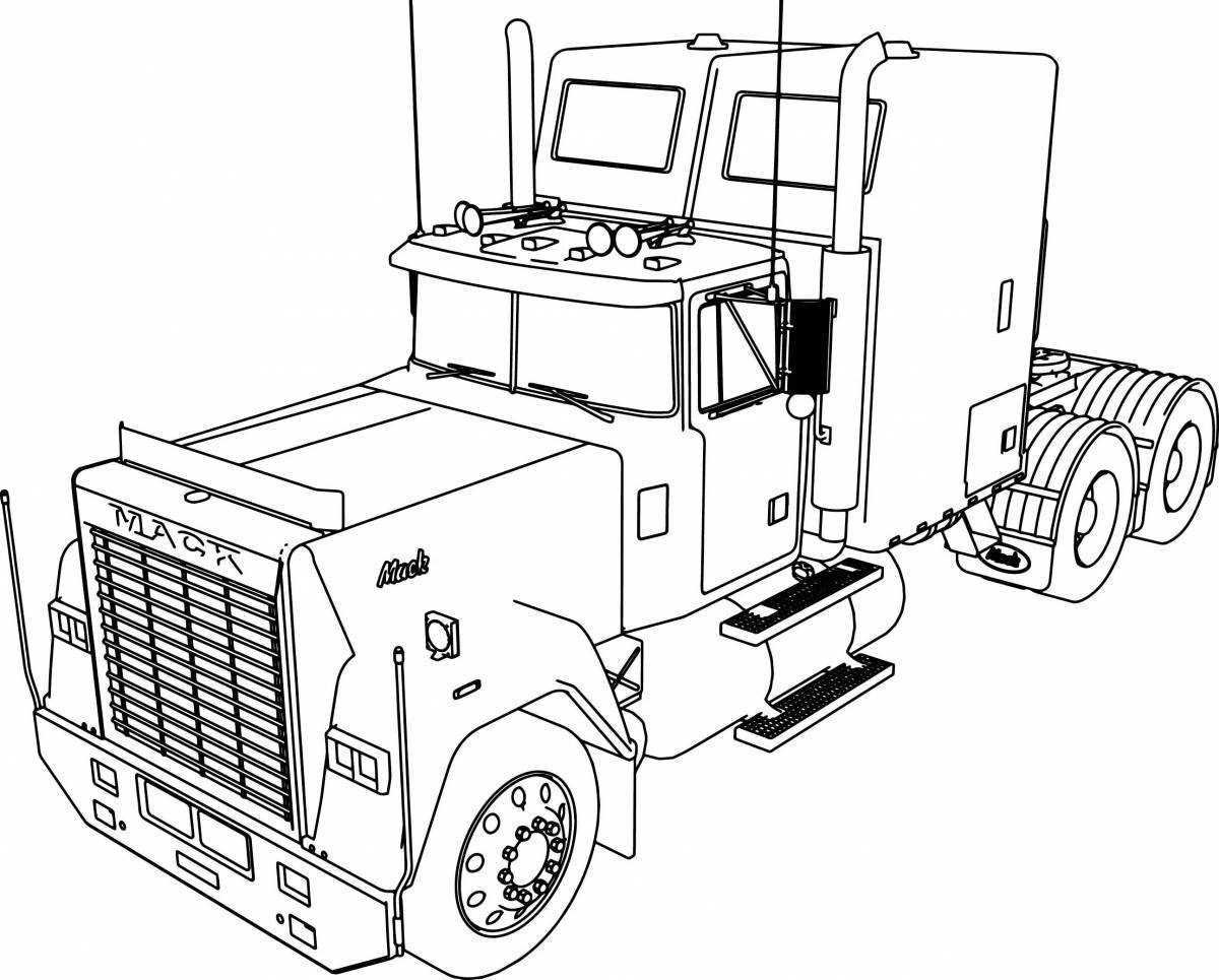 Fancy tractor coloring page