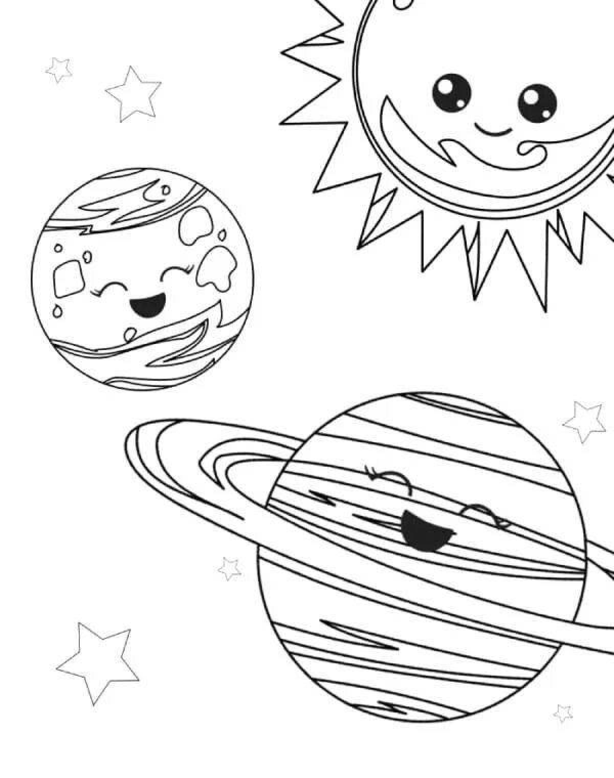 Coloring book gorgeous universe