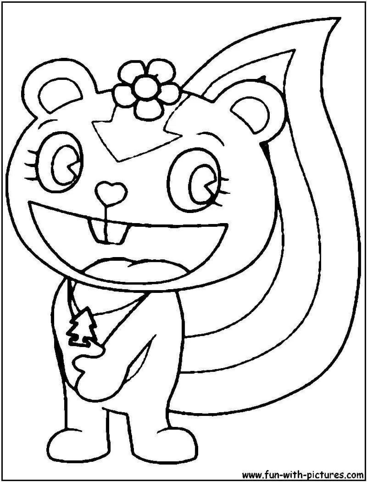 Flippy's charming coloring book