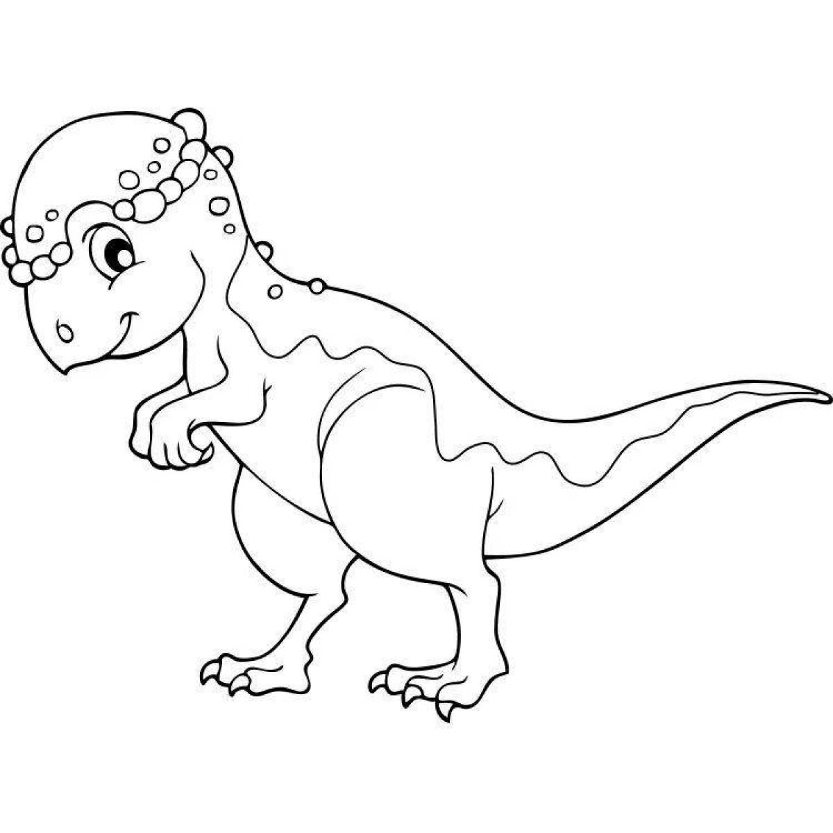 Coloring page bright pachycephalosaurus