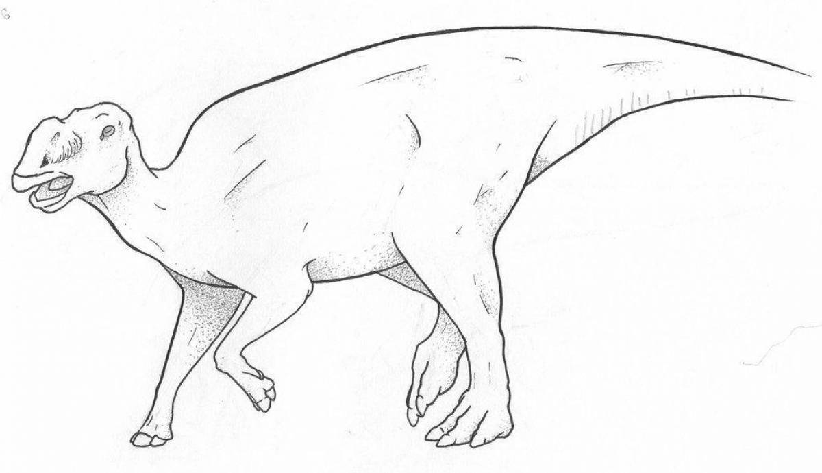 Coloring page joyful pachycephalosaurus