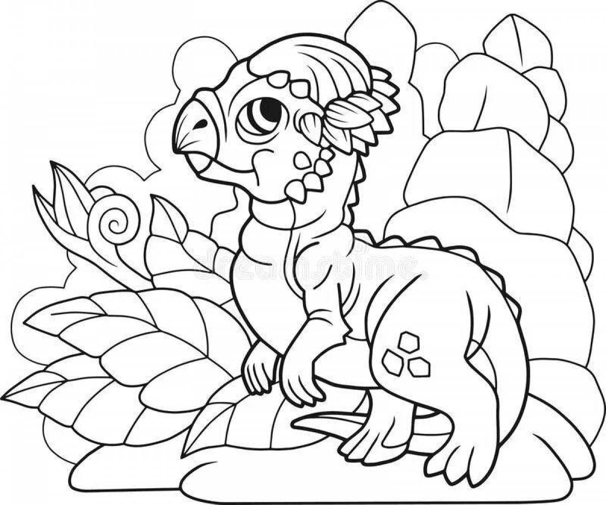 Pachycephalosaurus Live Coloring Page