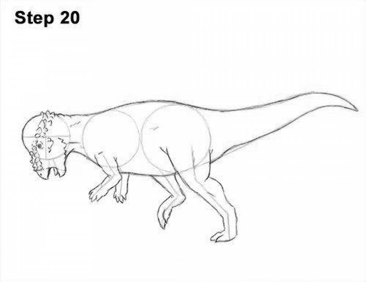 Animated Pachycephalosaurus Coloring Page