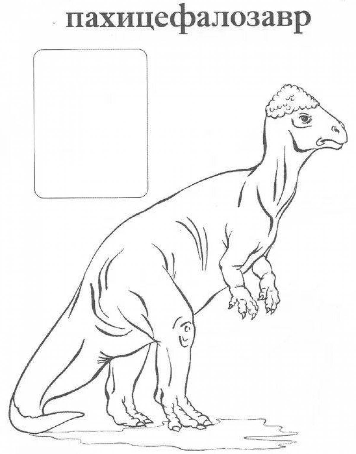 Coloring mystical pachycephalosaurus