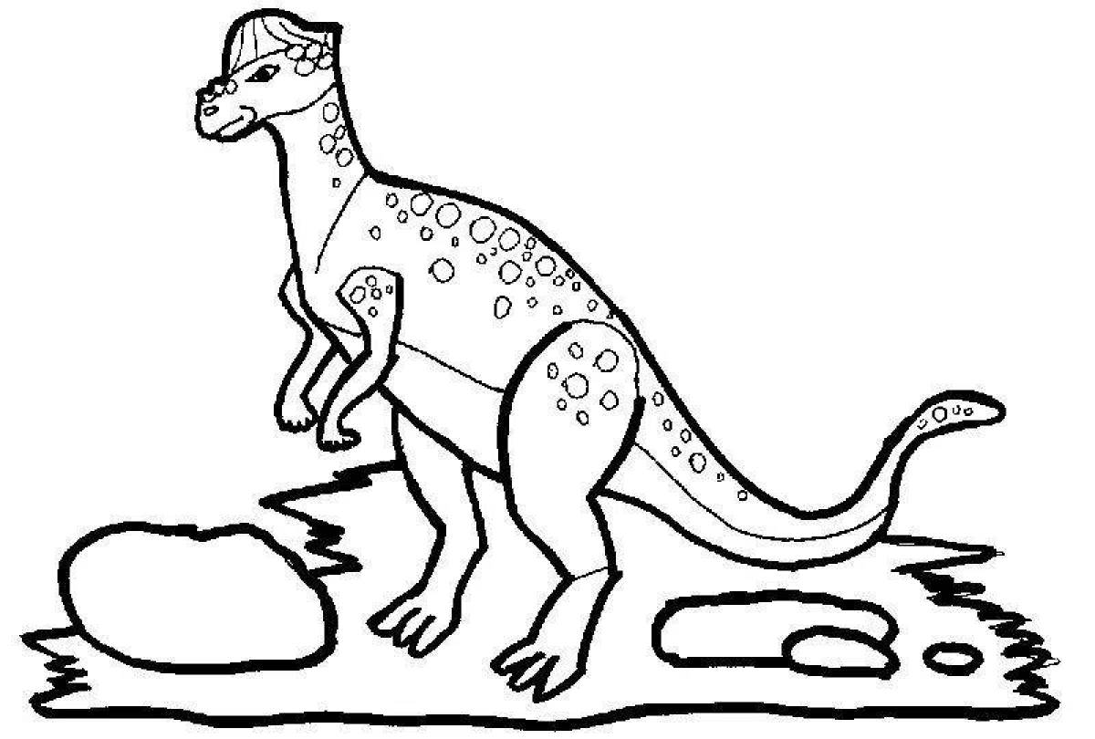 Pachycephalosaurus regal coloring page